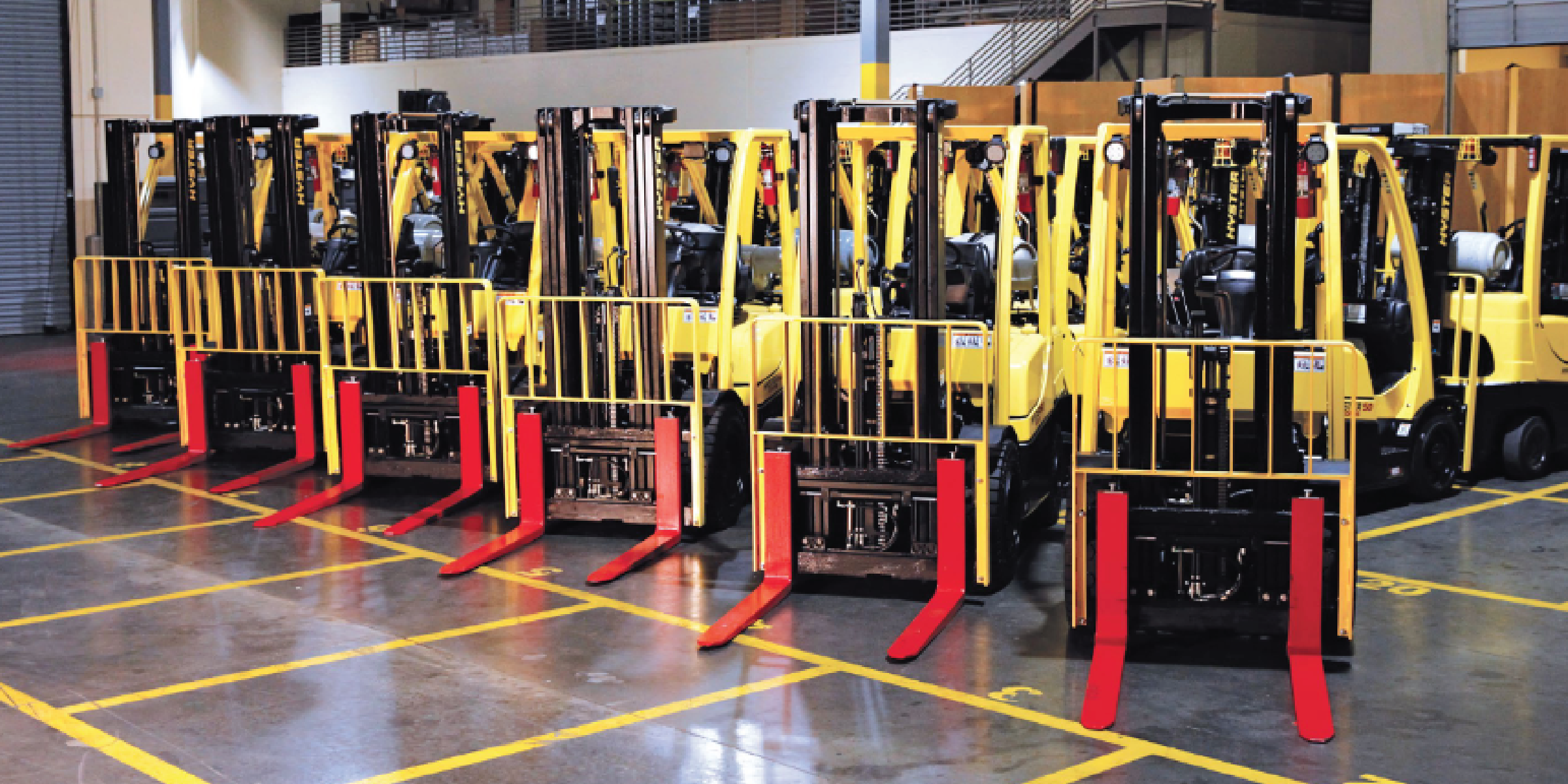 Hyster Fleet Image Fleet of Hyster Forklifts